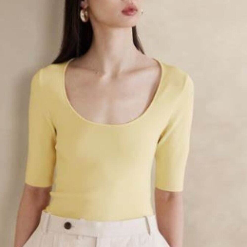 Banana Republic Emilia Scoop-Neck Top S NWT